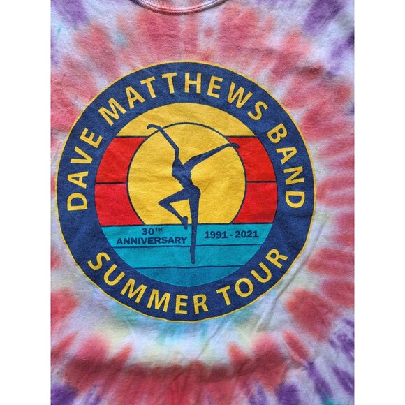 Dave Matthews Band 30th Anniversary Summer Tour 2021 Tie-Dye Concert T-Shirt L - Picture 2 of 10
